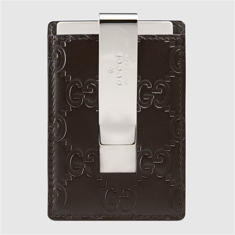 leather gucci money clip|gucci signature money clip wallet.